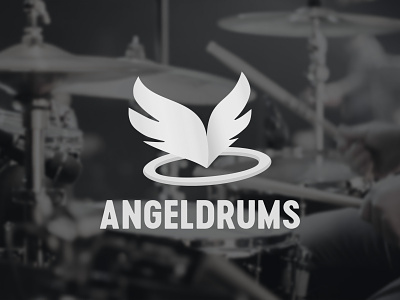 Angeldrums Logo branding design icon logo typography