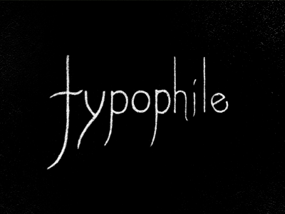 Typophile - Handwritten Type typography