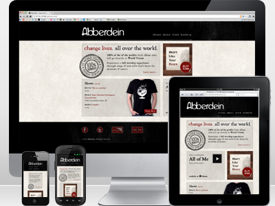 Abberdein - Responsive Website website web design iphone ipad android responsive web design