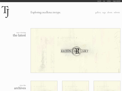 Typography Junkie - Concept 1 minimal typography website whitespace