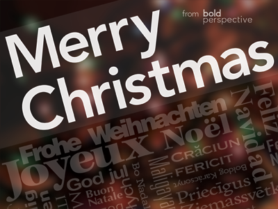 Merry Christmas from Bold Perspective