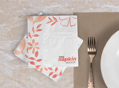 Free Restaurant Napkin Mockup PSD free mockup freebie freebies mock up mockup mockup design mockup psd mockups psd mockup psd mockups