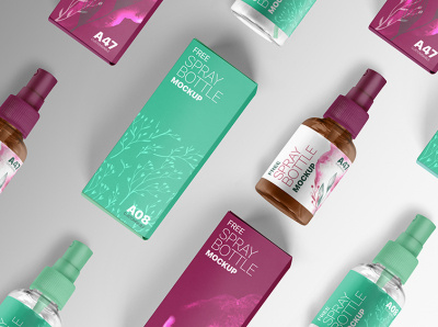 Download Free Spray Bottle Mockup With Bottle By Saleh On Dribbble