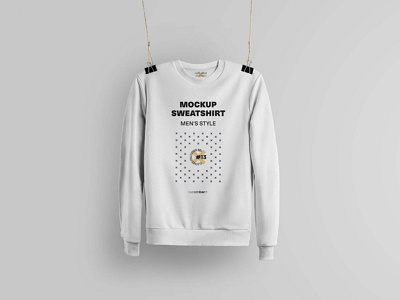 Free Mens Sweatshirt Mockup Hanging