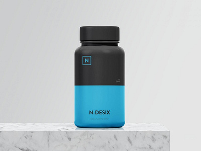 Free Pills Bottle PSD Mockup