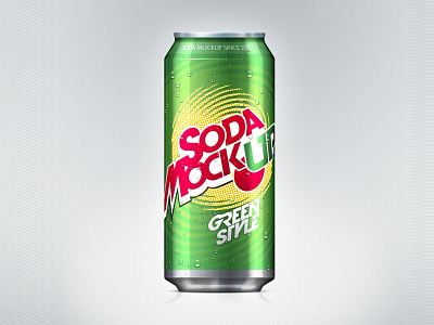 Free Soda Can Mockup PSD