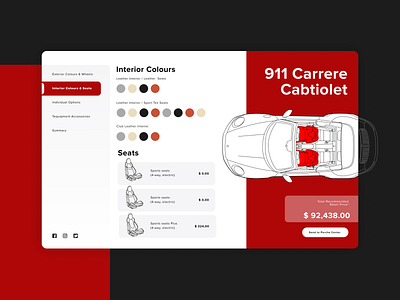 Porshe design figma illustration landing page ui ux