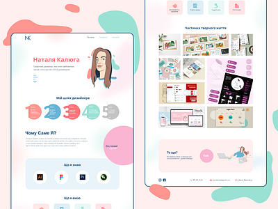 Personal Landing Page design figma illustration landing page minimal web