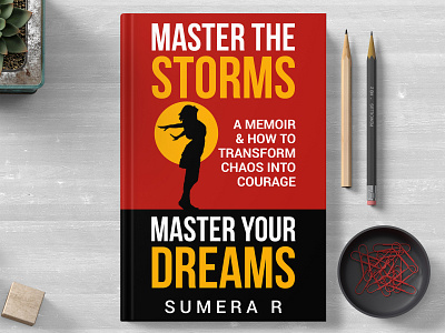 Master The Storms, Master Your Dreams book cover design graphics designs illustration