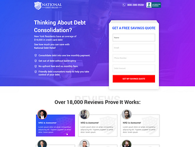 Debt Relief Website Design
