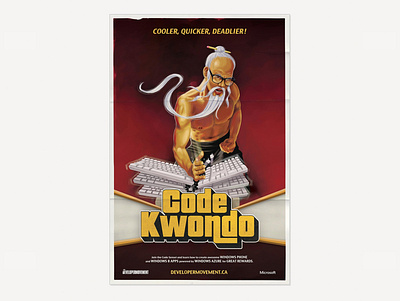 Microsoft Code Kwondo branding campaign campaign design design illustration logo typography website