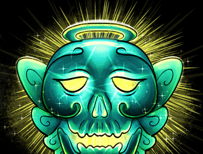 ANGEL angel clip studio paint design digital art drawing illustration skull skull art