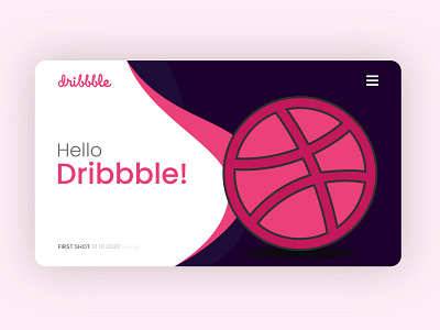 Hello Dribbble app design app home page design first shot graphic design hello dribbble home page shot first ui app ui design