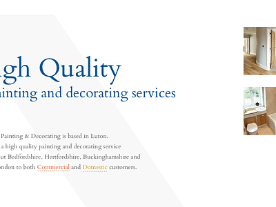 Lonsdale Painters and Decorators Limited New Website Concepts clean concept serif web design whitespace