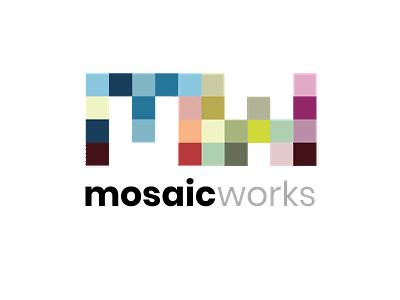 Mosaic Works Logo Concept 1 logo logo design mosaic