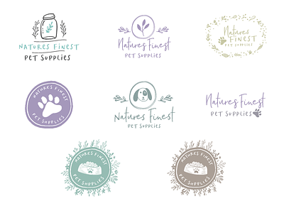 Logo Concepts Sheet for Natures Finest Pet Supplies concepts logo nature pets