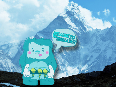 Welcome! de himalayas hombre illustration las nieves welcome