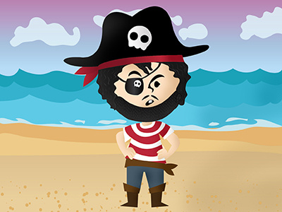 Ahoy! ahoy cartoon character cute ilustracion mexico pirata pirate sea vector