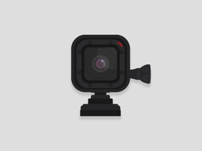 GoPro Hero4 Session cam camera flat flat icon gopro hero icon illustration travel vector