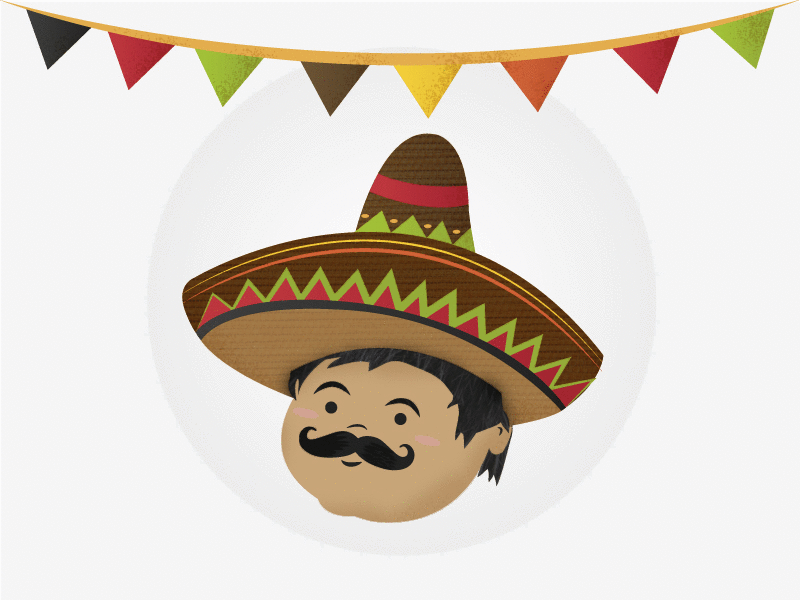 mexican with sombrero clip art