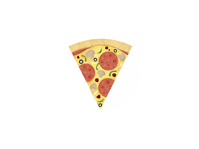 Pizza Slide cheese flat food hot icon illustration mushroom pepperoni pizza texture vector