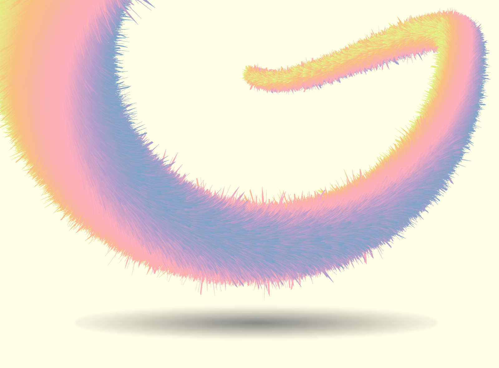 First attempt to create 3d fur. by Marina Gusmão on Dribbble