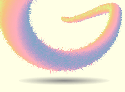 First attempt to create 3d fur. 3d 3d art flow fur furry illustrator simple texture