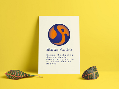 Mockup with Steps Audio's logo I made.