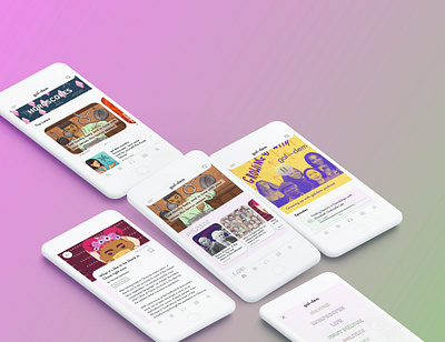 gal dem magazine app design app branding design magazine app ui ux