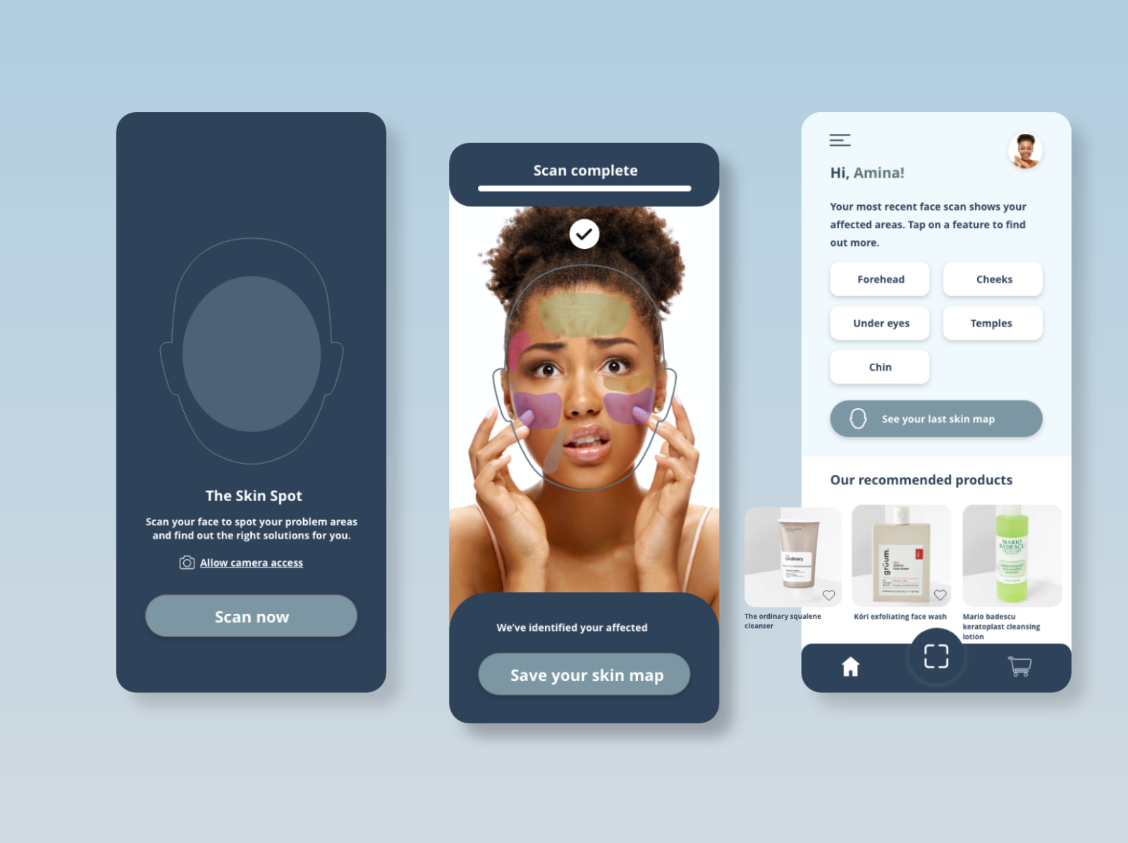 Skin app by Maeve Pepple on Dribbble