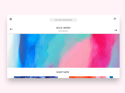 Art gallery landing page