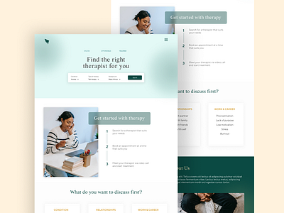 Therapy website app product design therapy therapy online therapy website ui ux ux design web design website website design
