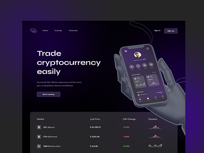 Web Design for Cryptocurrency Exchange