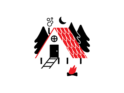 Hut design flat house hut illustration minimal simple vector