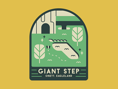 Giant Step design flat illustration minimal patches simple vector video games