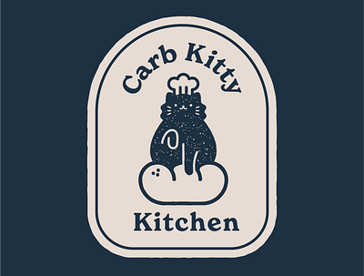 Carb Kitty Kitchen bakery bread cat cute flat french icon illustration japanese kitchen kitty logo logodesign vector