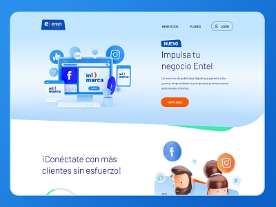 Entel Perú - Impulsa tu negocio & miTienda blue design entel interactive landing page peru platform telecom ui ui design ux design web design website
