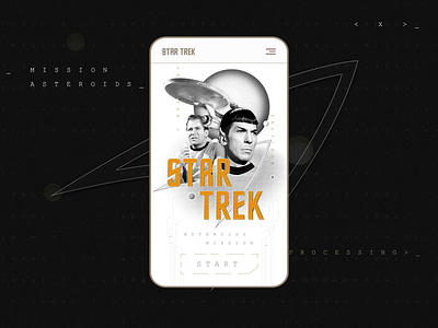 Star Trek - Asteroids Mission Game design game interactive mobile mobile ui processing star trek ui ui design