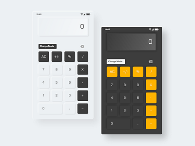 Neomorphism Calculator UI Design app calculator ios ui uiux ux