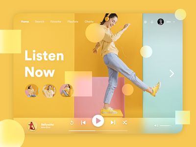 Music Player Web UI Design Concept