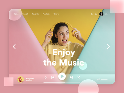 Music Player Web UI Design Concept music music app ui uiux ux webdesign