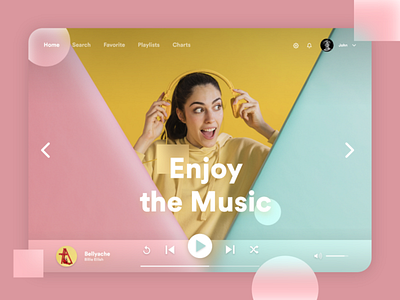 Music Player Web UI Design Concept