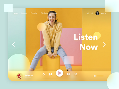 Music Player Web UI Design Concept design music music app ui ux webdesign