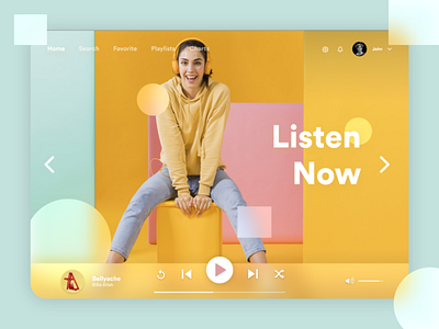 Music Player Web UI Design Concept