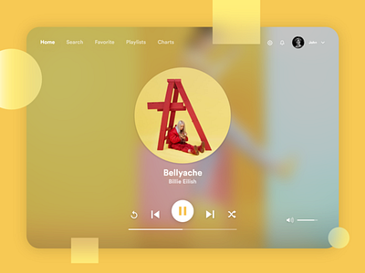 Music Player Web UI Design Concept music ui ux web web design