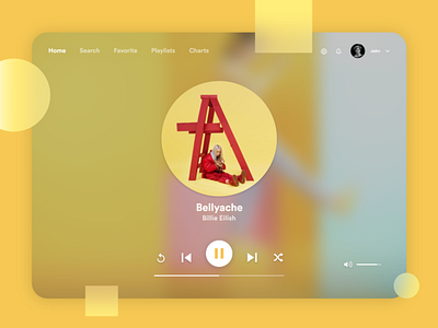 Music Player Web UI Design Concept