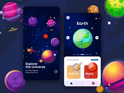 Space App UI Mobile Design