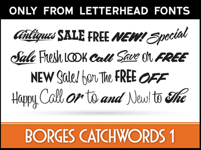 LHF Borges Catchwords 1 catch words charles borges commercial display lhf word art