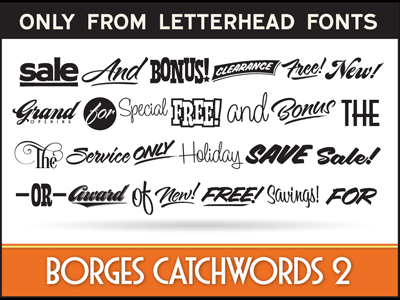 LHF Borges Catchwords 2 display commercial lhf word art charles borges catch words