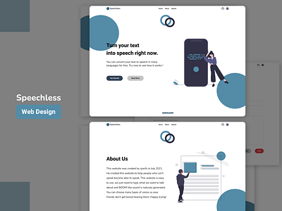 Speechless Web Design converter design text to speech ui ui design ux ux design website website design
